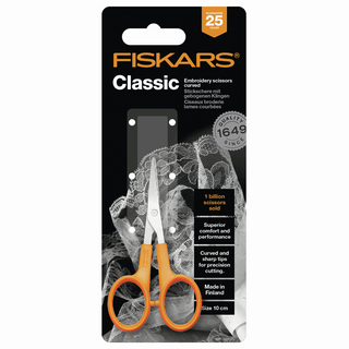 Fiskars 10cm / 4" Classic Embroidery Curved Scissors