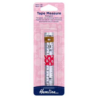 Hemline Analogical Metric And Imperial Tape Measure 150cm