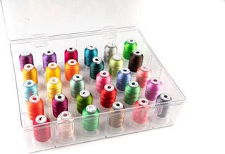 The Quilted Bear 30 Spool Sewing Thread Storage Box