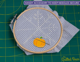 The Quilted Bear Magnetic Needle Minder (Pumpkin)