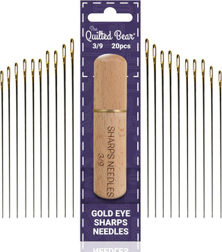 The Quilted Bear Gold Eye Sharps Sewing Needles with Wooden Case (3/9)