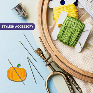 The Quilted Bear Magnetic Needle Minder (Pumpkin)