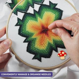 The Quilted Bear Magnetic Needle Minder (Mushrooms)