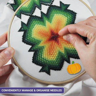 The Quilted Bear Magnetic Needle Minder (Pumpkin)