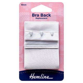 Hemline White Bra Back Replacement 50mm