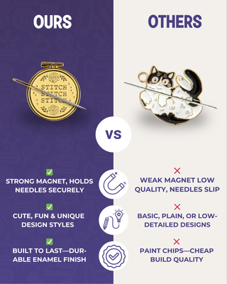 The Quilted Bear Magnetic Needle Minder (Cross Stitch)