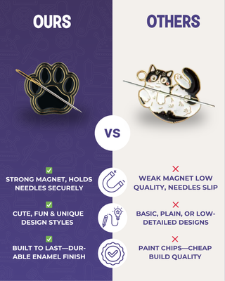 The Quilted Bear Magnetic Needle Minder (Dog Paw)