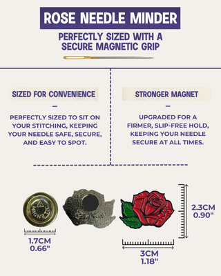 The Quilted Bear Magnetic Needle Minder (Mushrooms)