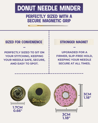 The Quilted Bear Magnetic Needle Minder (Donut)