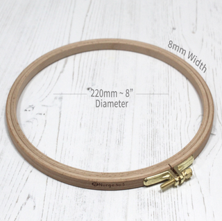 Nurge Wooden Embroidery Hoop 8"/220mm x 8mm
