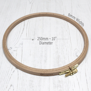 Nurge Wooden Embroidery Hoop 10"/250mm x 8mm