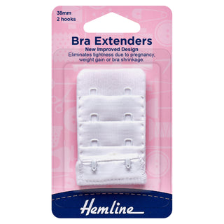 Hemline White Bra Extenders 38mm