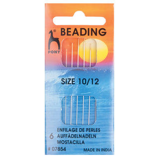 Pony Gold Eye Beading Needles Sizes 10/12