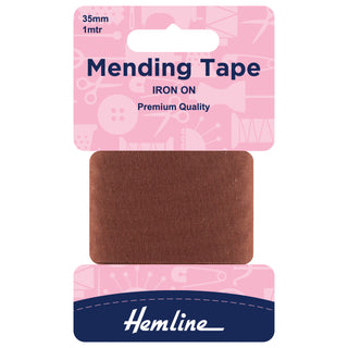 Hemline Brown Iron-On Mending Tape 100cm x 38mm