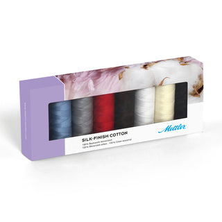 Mettler Silk Finish Cotton 50 Standard Colours 8 Pack