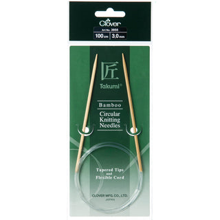 Clover Takumi Bamboo Fixed Circular Knitting Pins - Full Range of Sizes Available!