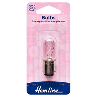 Hemline Type A Small Bayonet Sewing Machine Bulb 15W/240V