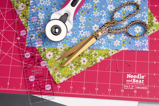 Needle and Bear 8" x 12" Non-Slip Acrylic Quilting Ruler