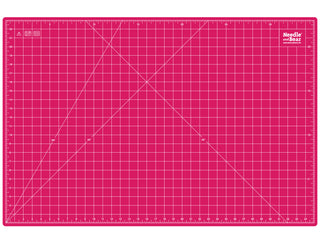 Needle and Bear 36" x 24" (A1) Double Sided Self Healing Cutting Mat - Pink