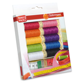 Gutermann Colorful Sew-All Thread Set with Tailors Measuring Tape