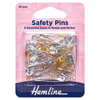 Hemline Assorted Safety Pins Value Pack