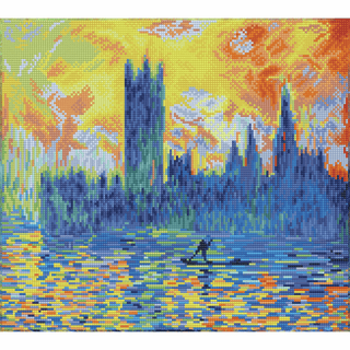 Diamond Dotz Diamond Painting Kit: "London Parliament in Winter (Après Monet)"