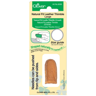 Clover Large Natural Fit Leather Thimble