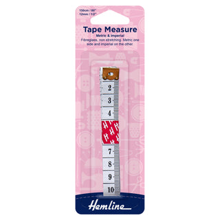Hemline Metric/Imperial 150cm Tape Measure