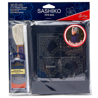 Sew Easy Sashiko DIY Tote Bag Kit - Includes Everything to Make Your Own Tote Bag