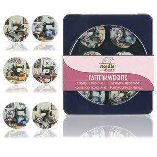 Needle and Bear Pattern weights for Dressmaking and Sewing (Rosalind Soloman - Sewing Machines)