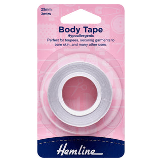 Hemline Hypoallergenic Body Tape 3m x 25mm
