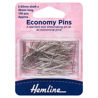 Hemline 28mm Nickel Economy Pins