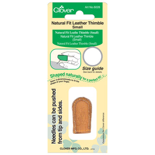Clover Small Natural Fit Leather Thimble