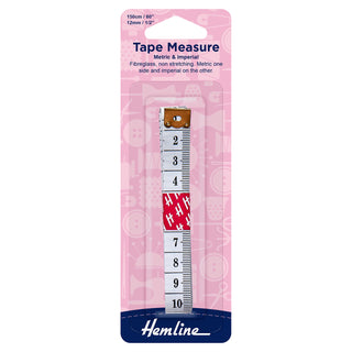 Hemline Metric/Imperial 150cm Tape Measure