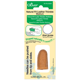 Clover Medium Natural Fit Leather Thimble