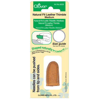 Clover Medium Natural Fit Leather Thimble