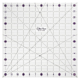 The Quilted Bear Non-Slip Acrylic Quilting Rulers (12.5" x 12.5")