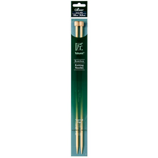 Clover Takumi Bamboo Knitting Needles Single Pointed - 33cm (Various Sizes)