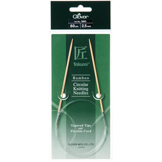 Clover Takumi Bamboo Fixed Circular Knitting Pins - Full Range of Sizes Available!