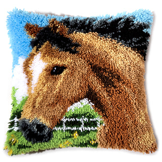 Vervaco Horse in Summer Cushion Latch Hook Kit