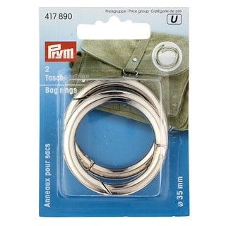 Prym Bag Rings 35mm Silver