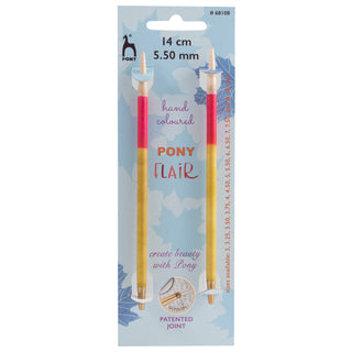 Pony Flair Interchangeable Circular Knitting Pins 14cm - Full range of sizes available!