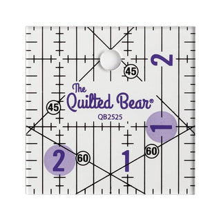 The Quilted Bear Non-Slip Acrylic Quilting Rulers (2.5" x 2.5")