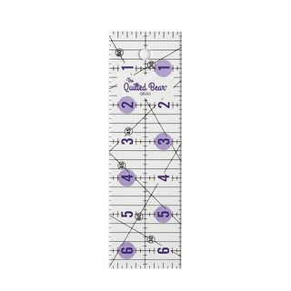 The Quilted Bear Non-Slip Acrylic Quilting Rulers (2" x 6.5")