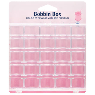 Hemline Plastic Bobbin Box - 25 Spool