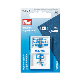 Prym Universal Double Sewing Machine Needles No. 80/2.5mm