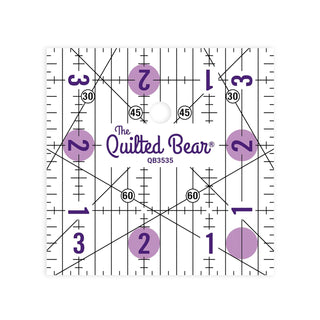 The Quilted Bear Non-Slip Acrylic Quilting Rulers (3.5" x 3.5")