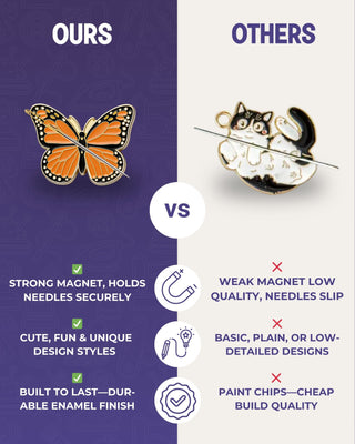 The Quilted Bear Magnetic Needle Minder (Butterfly)