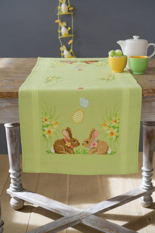 Vervaco Easter Bunnies Runner Counted Cross Stitch Kit