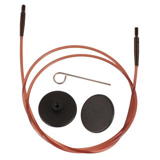 Knit Pro Brown Circular Interchangeable Cable - Full Range of Sizes Available!